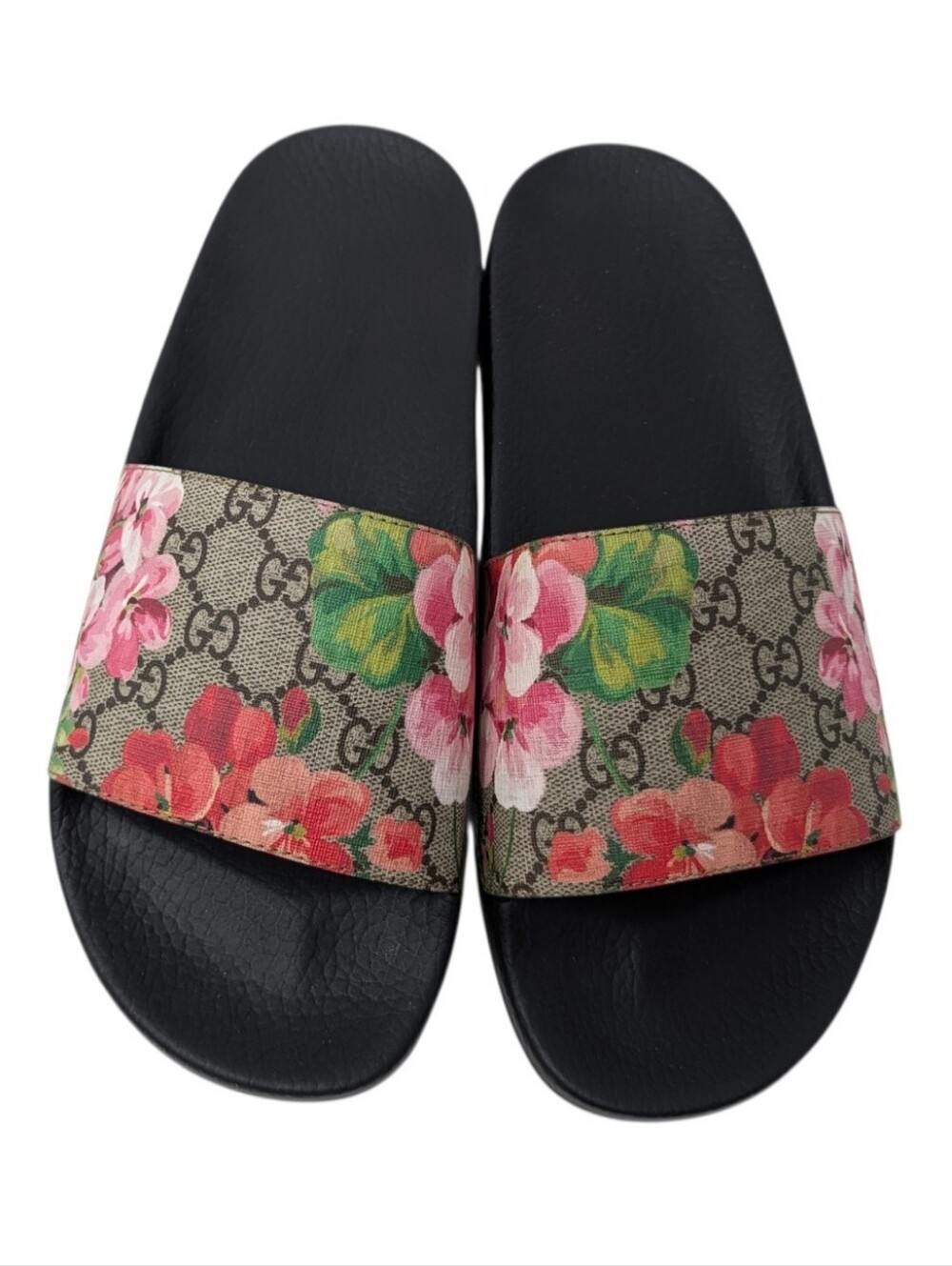 NIB Gucci GG Web Supreme Bloom Pursuit Floral Slide Sandals Size EU 40 - Picture 5 of 10